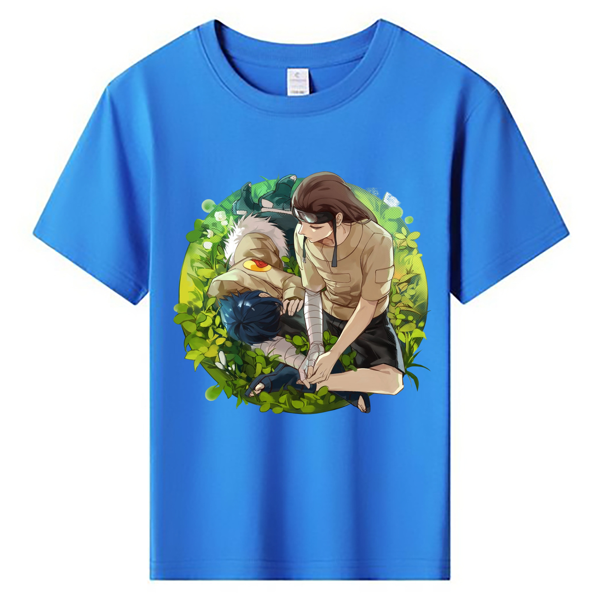 （画像用） NARUTO -ナルト- 日向ネジ Hyūga Neji 綿100％キッズTシャツ（フロントプリント）